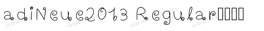 adiNeue2013 Regular字体转换